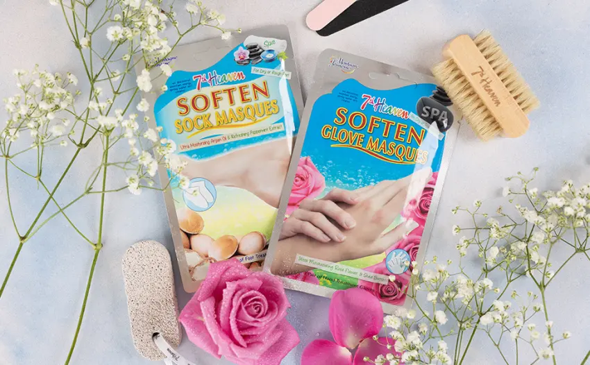 7th Heaven Soften Sock Masque 1 Pair - soften sock and glove masques