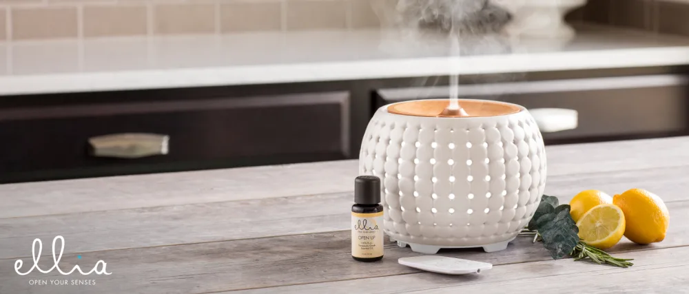 Ellia Aroma Diffuser Wind Down Essential Oil Mix - Blend of Lavender Vetiver + Clary Sage Pure Aromatherapy Diffusing Soothe Senses Ease Mind at Bed Time Relax + Release Emotional Tension - 15 ml - Ellia Brand Story UK