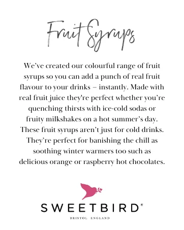 Sweetbird Vanilla Syrup | 1 Litre | FS246 - product information 11