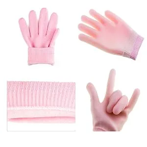 Pinkiou Moisturising Gloves for Dry Hands Overnight Hand moisturising Gloves Cotton Silicone Gel Inside for Moisturizing Softening (Pink) Gloves Pink - product information 19