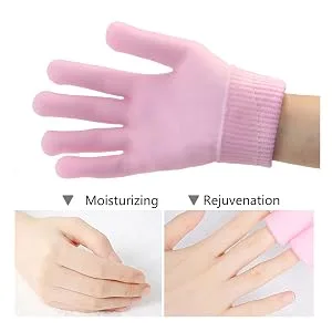 Pinkiou Moisturising Gloves for Dry Hands Overnight Hand moisturising Gloves Cotton Silicone Gel Inside for Moisturizing Softening (Pink) Gloves Pink - product information 22