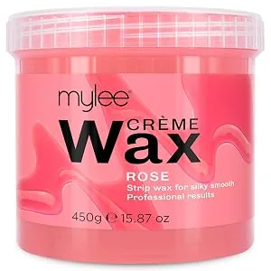 Mylee Complete Waxing Kit Includes Salon Quality Wax Heater Soft Cream Strips Spatulas and Pre & After Care Lotion (Rose) - waxing kit