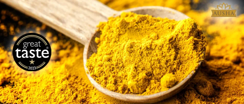 Ausha Organic Turmeric Powder 200g | 5-6% Curcumin - Double Strength | Winner Great Taste Award 2023 200 g (Pack of 1) - turmeric powder organic