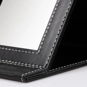 DUcare Portable Folding Vanity Makeup Mirror with Stand - Large Black - Vanity Mirror