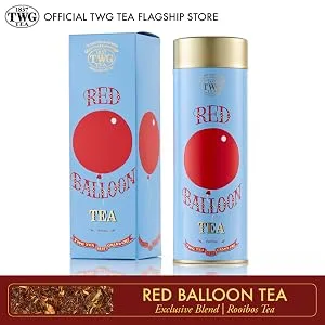 TWG Tea - Red Balloon Tea - Rooibos Tea - Coconut & Blueberries - Haute Couture Tin 100g - Gift Set - red balloon tea
