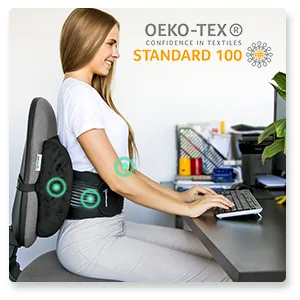 Lumbar Belt - Patented 3-Zone Structure for NATURAL POSTURE - 3X Less Inflammation - Sweat-Wicking & 2X MORE BREATHABLE - Bio-Based - Supportiback - Lumbar Belt - B071LQ6GMS