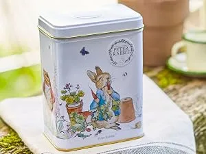 New English Teas Peter Rabbit Tea Caddy with 40 Earl Grey Teabags - Beatrix Potter Earl Grey 40 Count (Pack of 1) - decaf tea