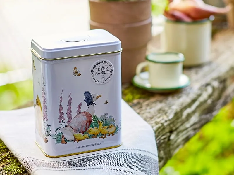 New English Teas Peter Rabbit Tea Caddy with 40 Earl Grey Teabags - Beatrix Potter Earl Grey 40 Count (Pack of 1) - peter rabbit