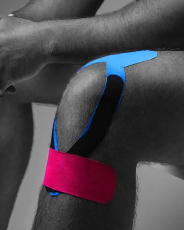 Proworks Kinesiology Tape | 5m Roll of Elastic Muscle Support Tape for Exercise Sports & Injury Recovery Light Blue - knee strapping