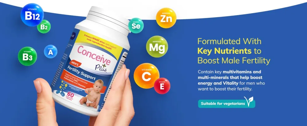 CONCEIVE PLUS Male Fertility Supplements - Boost Sperm Count, Motility & Libido - Maca Root, Folic Acid, L-Arginine, Zinc & Magnesium - Multivitamin for Men’s Health & Fertility Support, 60 Caps - product information 19