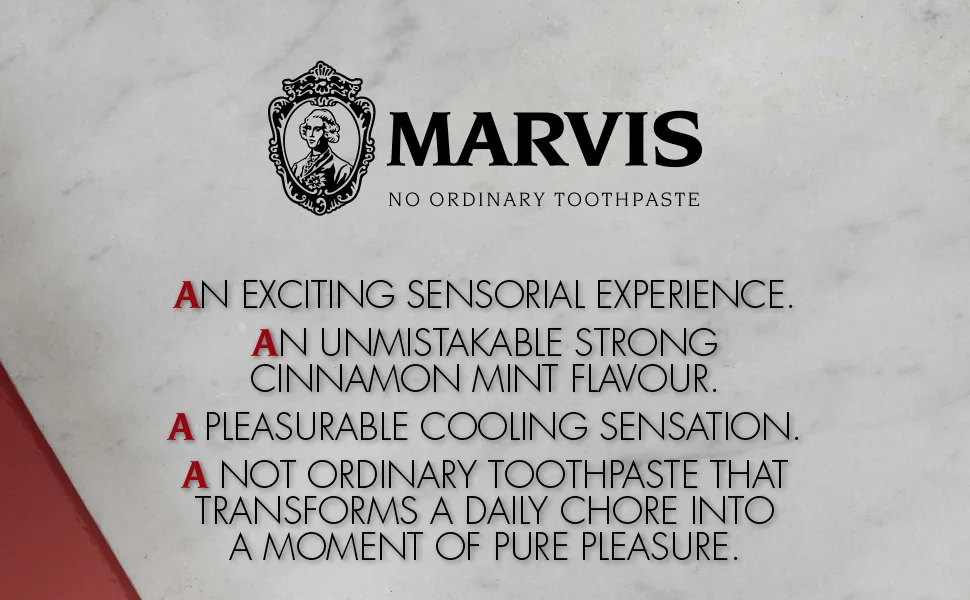 Marvis Cinnamon Mint Toothpaste 85 ml Sensational Flavoured Toothpaste Helps Remove Plaque & Promote Healthy Gums with Long-Lasting Freshness Cinnamint 85 ml (Pack of 1) - product information 17