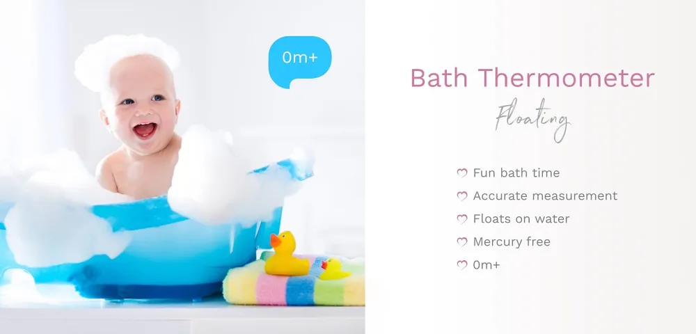 Baby Safe Floating Bath Thermometer GIRAFFE (Grey) - bath time thermometer
