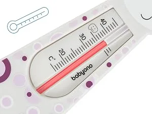 Baby Safe Floating Bath Thermometer GIRAFFE (Grey) - changing mat