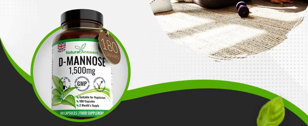 D-Mannose 180 Capsules - Max Strength 1500mg per Serving - Precision DMannose - Vegetarian Capsules not Tablets or Pills Made in The UK (180 Count (Pack of 1)) - Natural Answers D-Mannose 1500mg