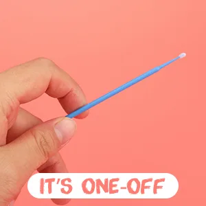 G2PLUS 400PCS Micro Applicators Brushes Purple Disposable Disposable Micro Applicators Eyelash Extension Swabs for Eyelashes Extensions Crafting - Disposable Micro Applicators Brushes