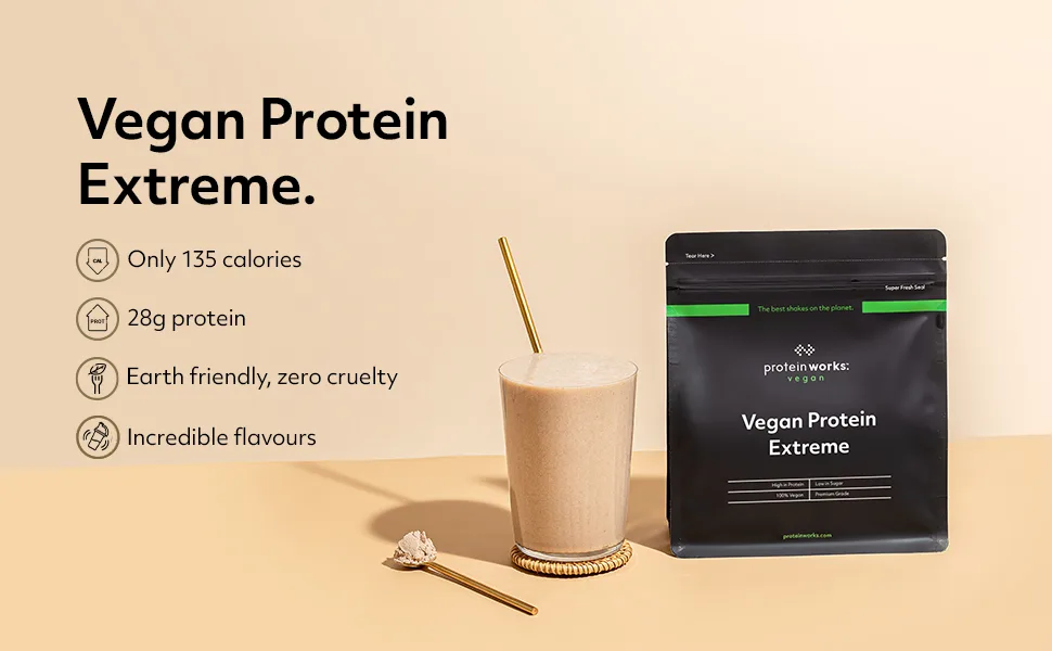 Protein Works - Vegan Protein Extreme | 29g Plant Based Protein | Added Vitamin Blend | 57 Servings | Chocolate Silk | 2kg Chocolate Silk 2kg - product information 7