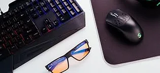 Horus X Urban Casual Blue Light Blocking Gaming Glasses - Professional Filter Anti-Fatigue for Screens (Video Games TV PC) | Clear - gaming glasses