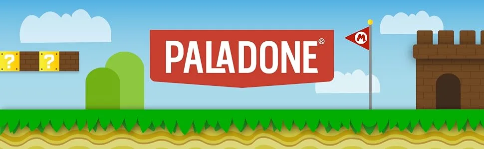 Paladone Super Mario Bros Toad Mushroom Light with Sound Collectable Light Up Figure Multi-Colour Single Retro - paladone logo