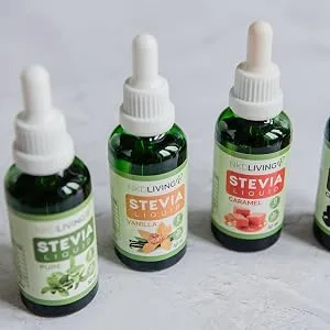 NKD Living Stevia Liquid Drops 50ml (New Label Design) - Natural Chocolate Stevia - with glass dropper - Flavours