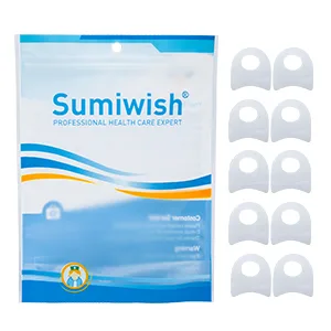 Sumiwish Gel Toe Separators 10 PCS Bunion Corrector Toe Straightener for Overlapping Toe Big Toe Spacer Great for Bunion Pain Relief White - 10 PCS