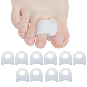 Sumiwish Gel Toe Separators 10 PCS Bunion Corrector Toe Straightener for Overlapping Toe Big Toe Spacer Great for Bunion Pain Relief White - Toe Spacer