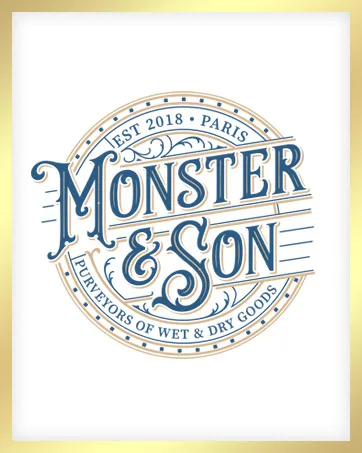 Monster&Son Beard Shaping Tool - Classic Oversized Design (Blue-Clear) - monster and son organic and natural beard grooming care best gift kit for men gentleman savage men