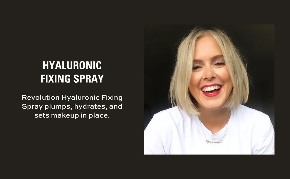 Makeup Revolution Hyaluronic Acid Fixing Spray Set Makeup All-Day Hydrated & Healthy Skin 100 ml 100 ml (Pack of 1) - Makeup Revolution, Hyaluronic Fixing Spray