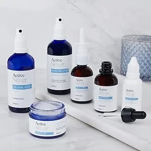 Active Silver Colloidal Silver 500ml Bottle 10ppm UK Premium Colloidal Silver Liquid in Blue Bottle - Use in The Home or for Travel 500 ml (Pack of 1) - Active Silver Colloidal Silver 100ml bottle