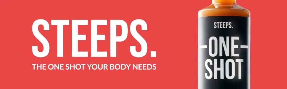 Steeps One Shot | 750ml | Original Flavour Organic Fire Cider | Apple Cider Vinegar with Turmeric & Ginger | 75 Health Drink Shots  - Steeps One Shot