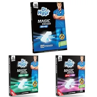 10 x Magic Erasers by Dr.Hygi | Heavy Duty Chemical-free Magic Sponges For Cleaning | Magic Eraser Sponge for Mark & Stain Remover - Magic eraser sponges magic erasers magic sponges for cleaning magic eraser