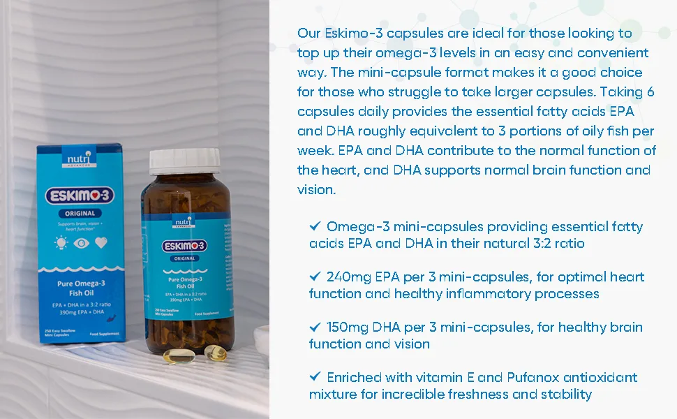 Eskimo-3 Fish Oil - Nutri Advanced - 105 Capsules Unflavoured 105 Count (Pack of 1) - Eskimo Fish Oil Caps