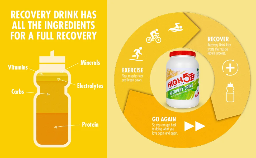 HIGH5 Recovery Drink | Whey Protein Isolate | Promotes Recovery | (Berry 1.6kg) Berry 1.6 kg (Pack of 1) - What is in Recovery Drink