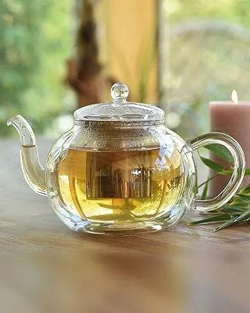 Creano Blooming Tea Sampler in a Classy Gift Box to Try - White Tea - Gift for Women Mom Tea Lovers - 6 Pieces (Pack of 1) - Glass teapots