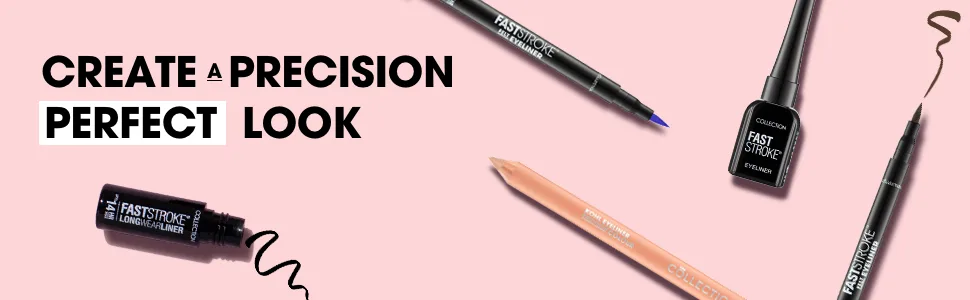 Collection Cosmetics Fast Stroke Eyeliner Quick Drying Formula 4ml Black - create a precision perfect look