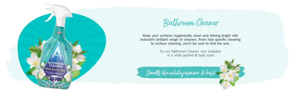 Astonish White Jasmine & Basil Bathroom Cleaner Spray 750ml 750 ml (Pack of 1) - bathroom cleaner