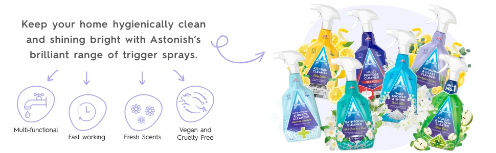 Astonish White Jasmine & Basil Bathroom Cleaner Spray 750ml 750 ml (Pack of 1) - trigger sprays