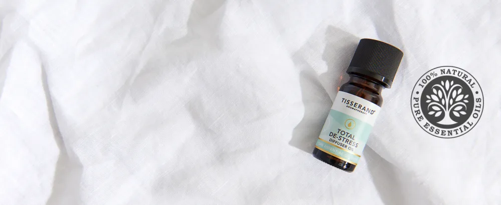 Tisserand Aromatherapy - Total De-Stress - Aromatherapy Diffuser Oil - with Geranium Nutmeg and Orange - 100% Natural Pure Essential Oils - 9ml Total De-Stress Diffuser Oil - Total De-Stress Diffuser Oil
