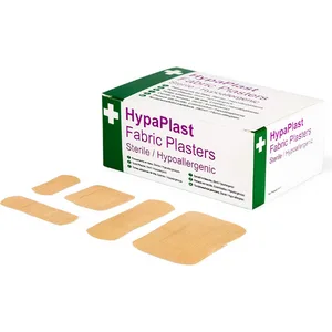 Safety First Aid Group HypaPlast Fabric Plasters Assorted (100) Sterile Hypoallergenic - hypaplast fabric plasters assorted