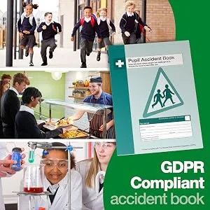 Safety First Aid Accident Book Folder A4 A4 Accident Report Folder - Pupil Accident Book
