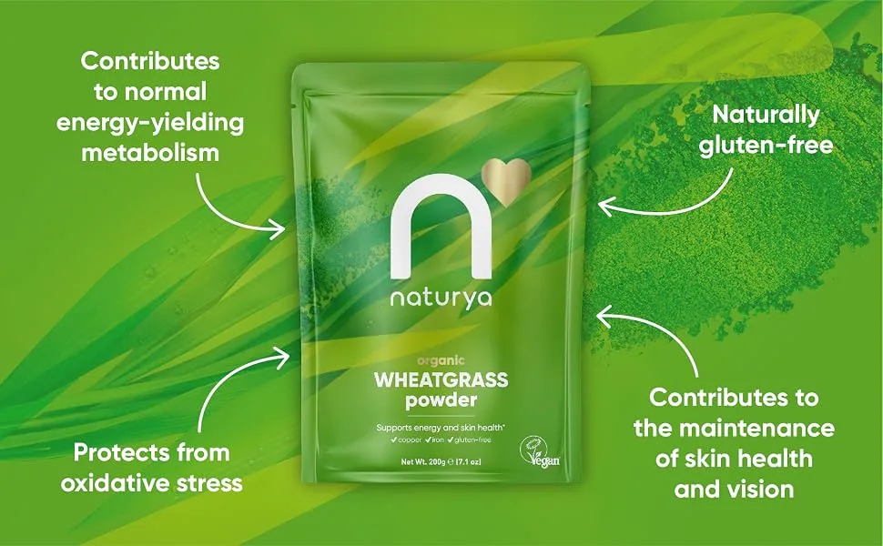 Naturya Organic Wheatgrass Powder 200g - Wheatgrass powder