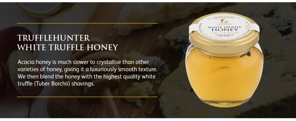 TruffleHunter - White Truffle Honey - Acacia Honey Condiment - 120g - honey