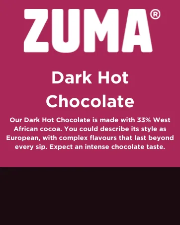 Zuma Thick Hot Chocolate - 25% cocoa (2 kg tin) Chocolate Thick - 25% Cocoa 2 kg (Pack of 1) - product information 5