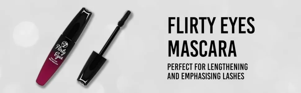 W7 Flirty Eyes Mascara - Long-Lasting Hourglass Black Mascara For Volume And Length - FLIRT1