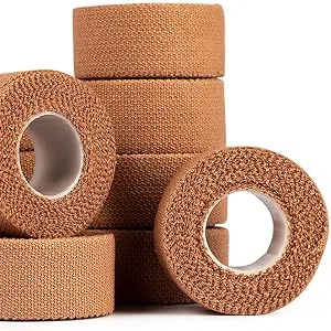 HypaBand EAB Fabric Strapping Tape - 2.5 cm x 4.5 m (Single) Tan Small (2.5cm) Single Roll - HypaBand Tan EAB Tape