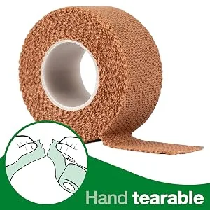 HypaBand EAB Fabric Strapping Tape - 2.5 cm x 4.5 m (Single) Tan Small (2.5cm) Single Roll - HypaBand Tan EAB Tape