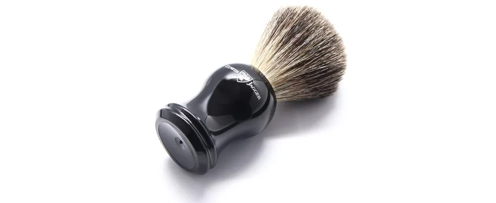 Edwin Jagger 81P36 Classic Badger Shaving Brush for Shaving Cream or Soap for Men (Black) Ebony - 81P36 Side