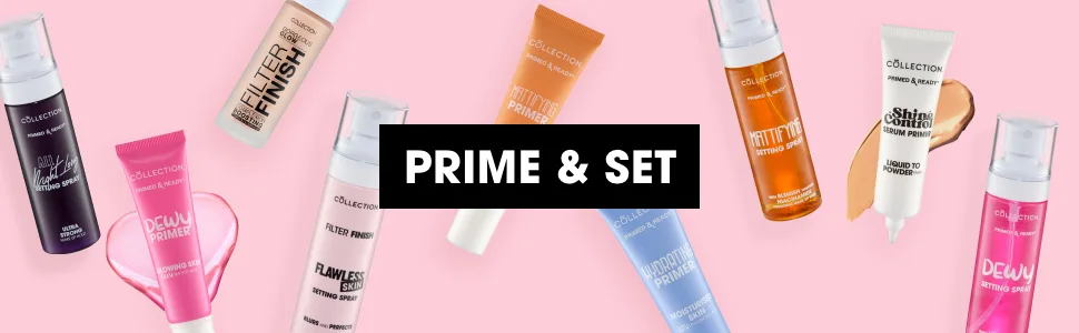 Collection Cosmetics Primed and Ready Fixing Spray Hydrating Mist Dewy - primed and set