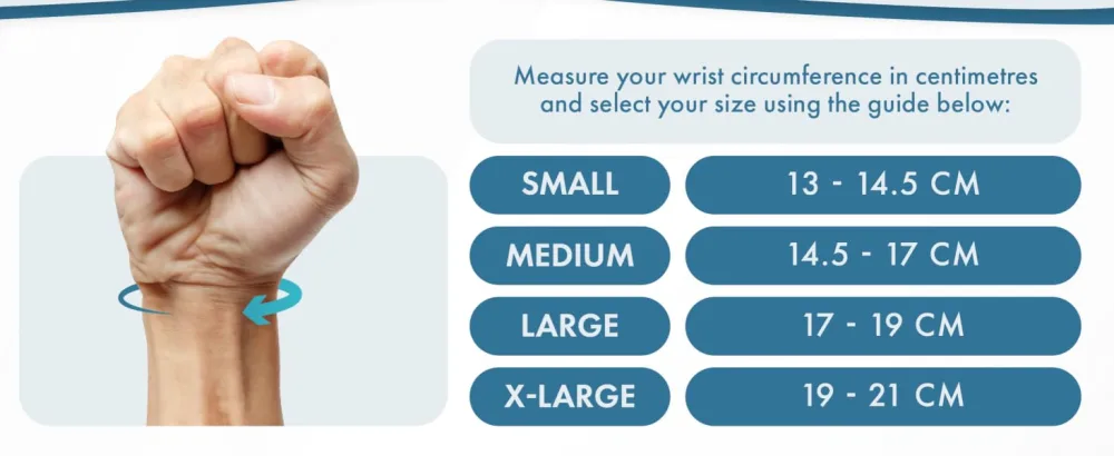 Actesso Advanced Wrist Support Brace - Carpal Tunnel Splint - Relieves Wrist Pain Sprains Tendonitis and RSI (Large Left) L Left - size Guide