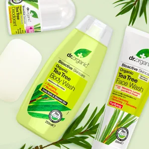 Dr Organic Organic Tea Tree Face Wash Natural Vegan Cruelty Free Paraben & SLS Free 200ml - Dr Organic Tea Tree Range