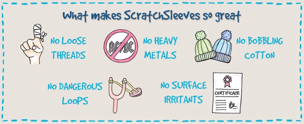 ScratchSleeves | Toddler Girls' Stay-On Scratch Mitts | Special Edition | Happy Pink | 9-12m 9-12 Months Happy Pink - What makes ScratchSleeves great